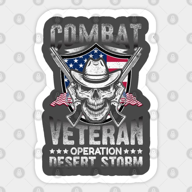 Combat Veterans of Desert Storm T-shirt Sticker by Kingdom Arts and Designs